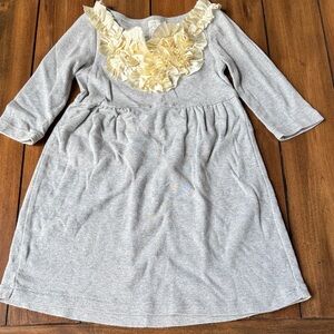 Crewcuts Charming Gray and Cream Kids Dress